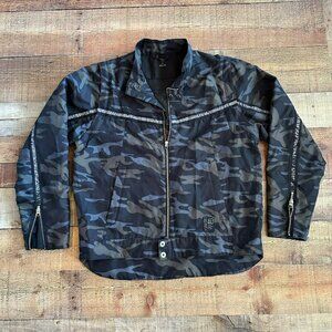 Fox rider co men's green and gray camo riding jacket -M
